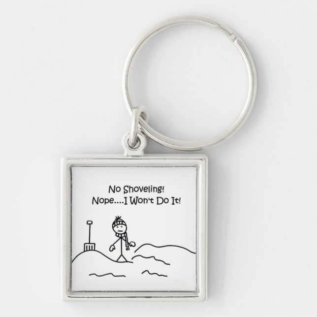 Nenhum chaveiro de trabalho com pá (Frente)