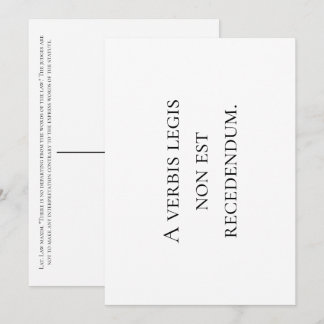 Nenhum Desvio das Palavras da Lei. Cartão de Nota