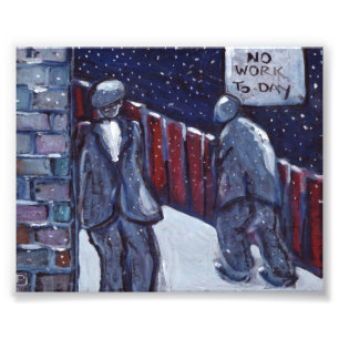 Nenhum do trabalho impressão da foto hoje