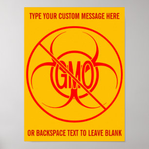 Nenhum Poster de OGM Bioperigo Personalizado Nenhu