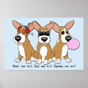 Nenhum poster mau do trio do Corgi
