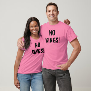 Nenhum Rei Protesta Camiseta Rosa