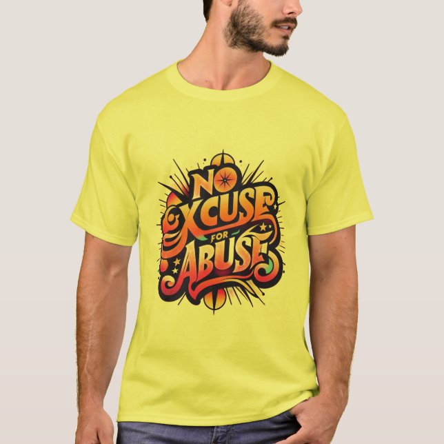 Nenhuma Desculpa para Abuso – Camiseta Violência D (Frente)