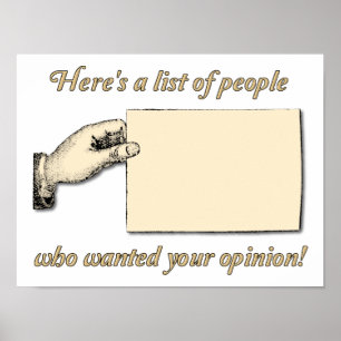 Nenhuma opinião quis o poster engraçado