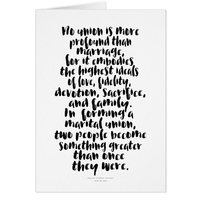 Nenhuma união é um cartão mais profundo das (Frente)