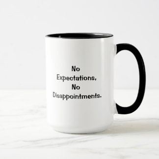 Nenhumas expectativas, nenhuma caneca das