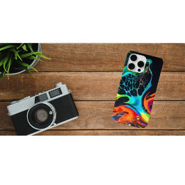 Neon Abstrato Fluid Art Capa de telefone
