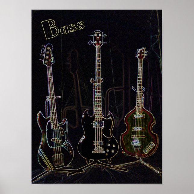 Neon Bass Impressão (Frente)