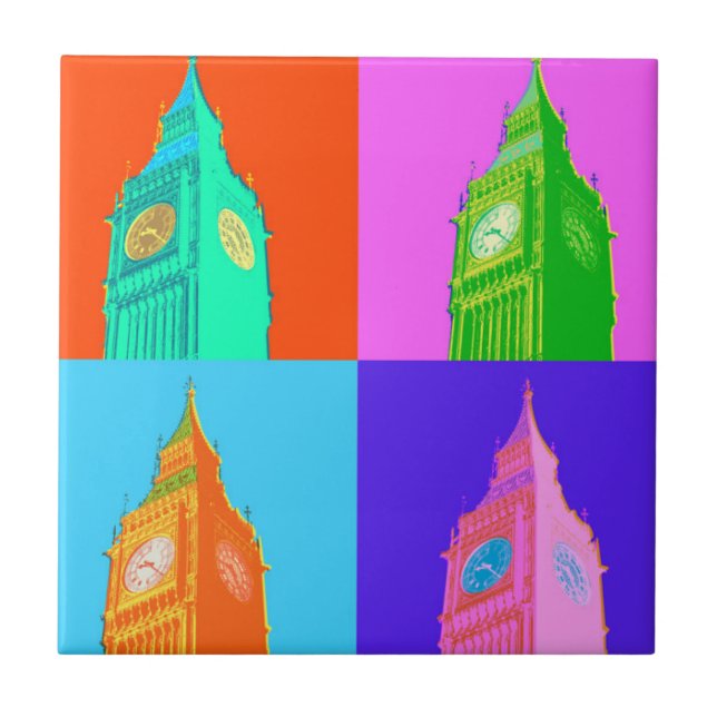 Néon Big Ben do pop art (Frente)