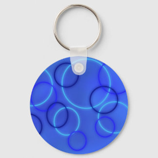 Neon Blu Bubble chaveiro