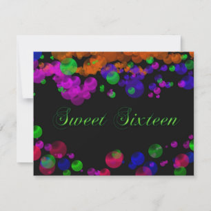 Neon Bubbles Doce 16 Convite