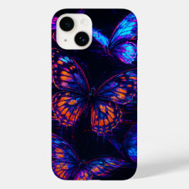 Neon Butterflies Holograma capas de iphone