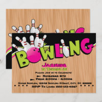 Néon, convites do aniversário da boliche de Cosmo