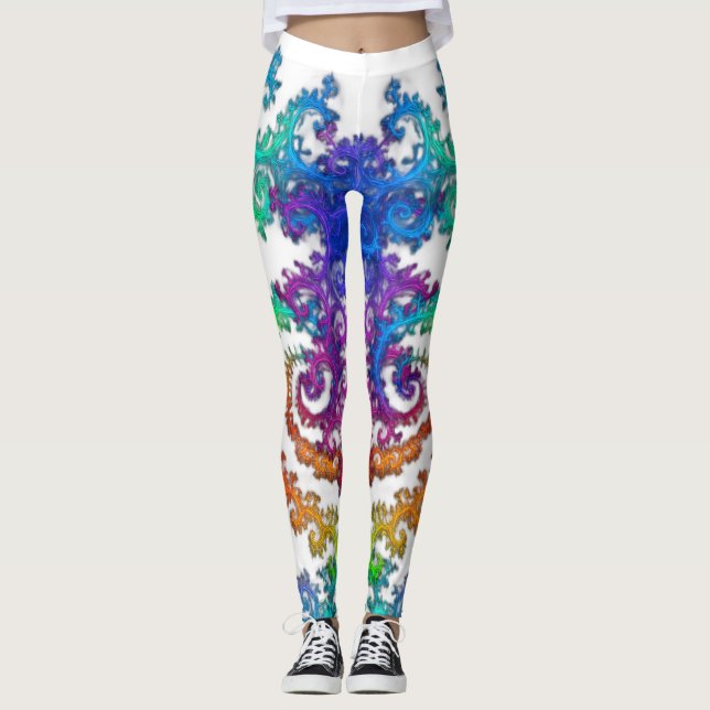 Neon Cosmos Spiral Leggings (Frente)