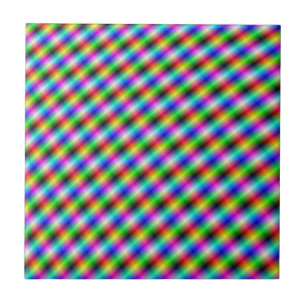 Neon Crosshatch azulejo