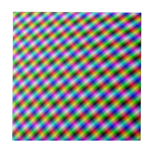 Neon Crosshatch azulejo (Frente)
