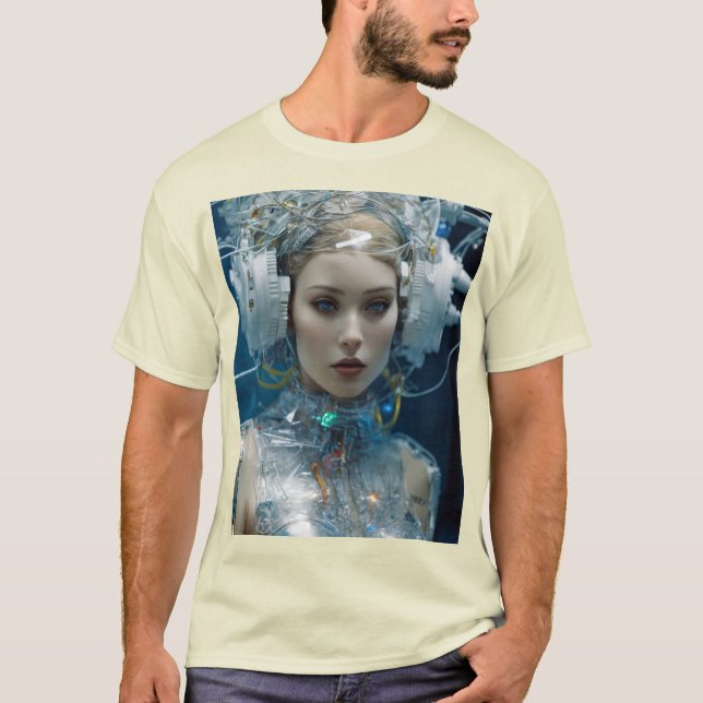 Neon Cyberntic - Designs futurísticos de camisetas (Frente)