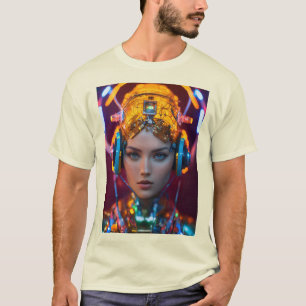 Neon Cyborg - Designs futuristas de camiseta Sci-F