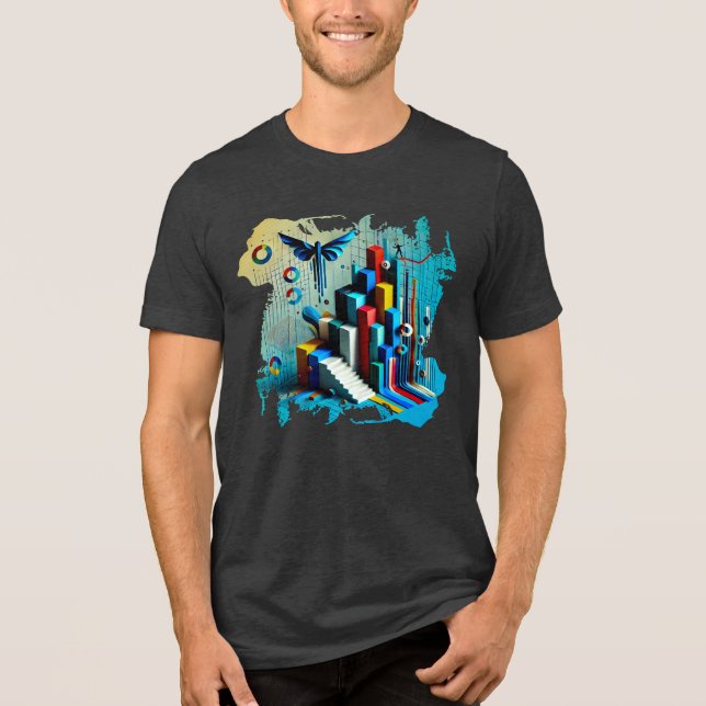 Neon Dreamscape - Digital Art T-Shirt (Frente)