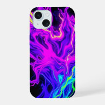 Neon Electric Fluid Flames Capa de telefone