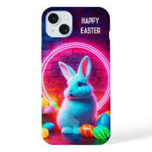 Néon elegante de coelho da Páscoa pagão elegante