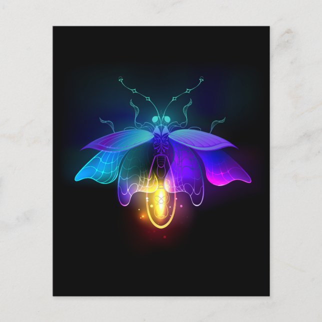 Neon Firefly a preto (Frente)