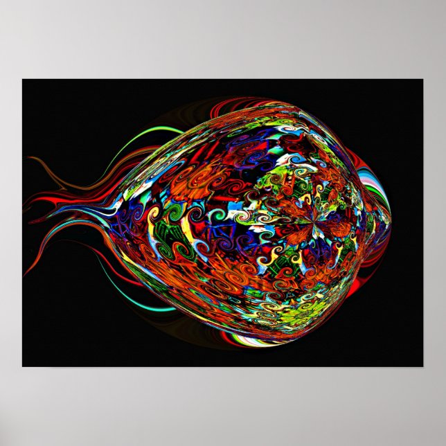 Neon Fish Poster (Frente)