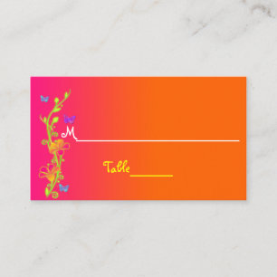 Neon Floral, Borboletas Colocar Placa e Etiqueta F