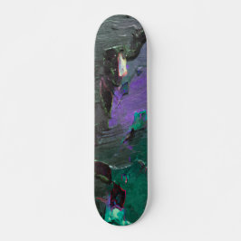 Neon Forest Dreamscape Abstract Skateboard