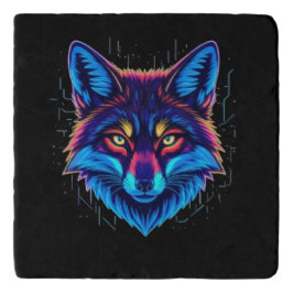 Neon Fox Face – Vibrant Glowing Design
