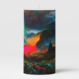 Neon Ghosts em uma paisagem fantasia assombrada