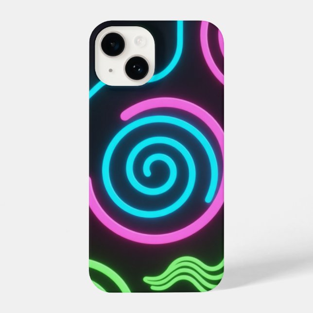 Neon Glow Black Phone Case (Verso)