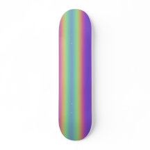 Neon Glow Rainbow Strike Skateboard