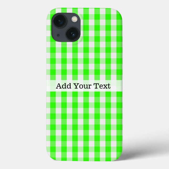 Neon Green Gingham Patterno de Shirley Taylor (Verso)