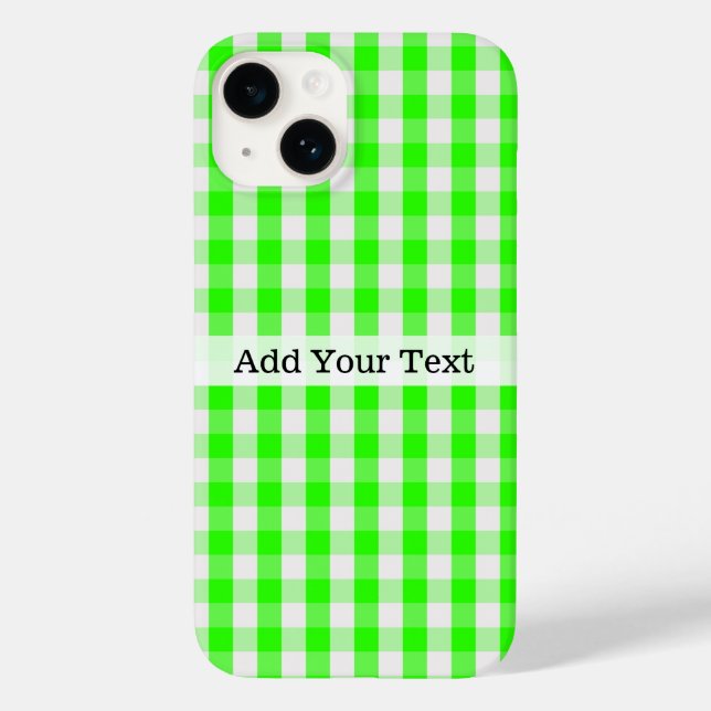 Neon Green Gingham Patterno de Shirley Taylor (Verso)