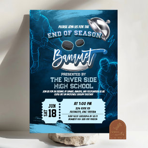 Neon Hockey End of Season Banquet Convite de festa