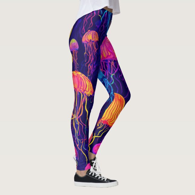 Neon Jellyfish: Leggings Geradas por AI (Direita)