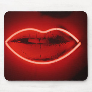 Neon Lábios Mousepad