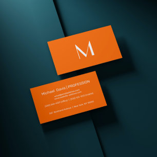 neon laranja - adicionar cartão de visita monogra