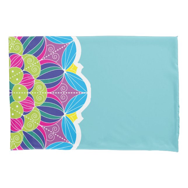 Neon Mandalas e Teal Brilhante (Frente-Esquerda)