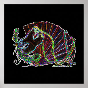 Neon Mascarada Poster