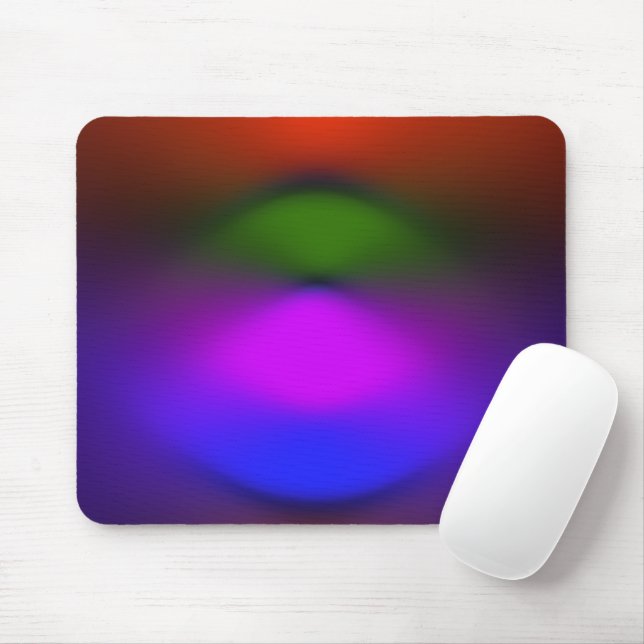Neon of Blue, Purple, Green & Orange Mousepad (Com mouse)