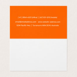 neon orange - adicione seu cartão de visita de log