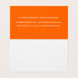 neon orange - adicione seu cartão de visita de log