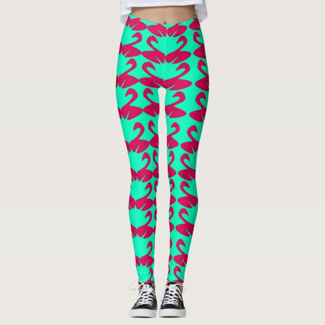 Neon Pink and cyan leggings (Frente)