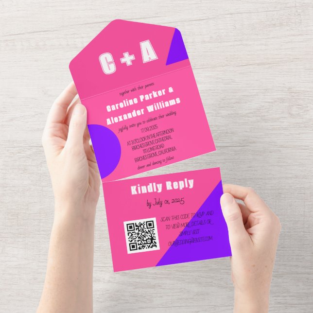 Neon Pink Retro-Modern Bold Elegante (Aba destacável)