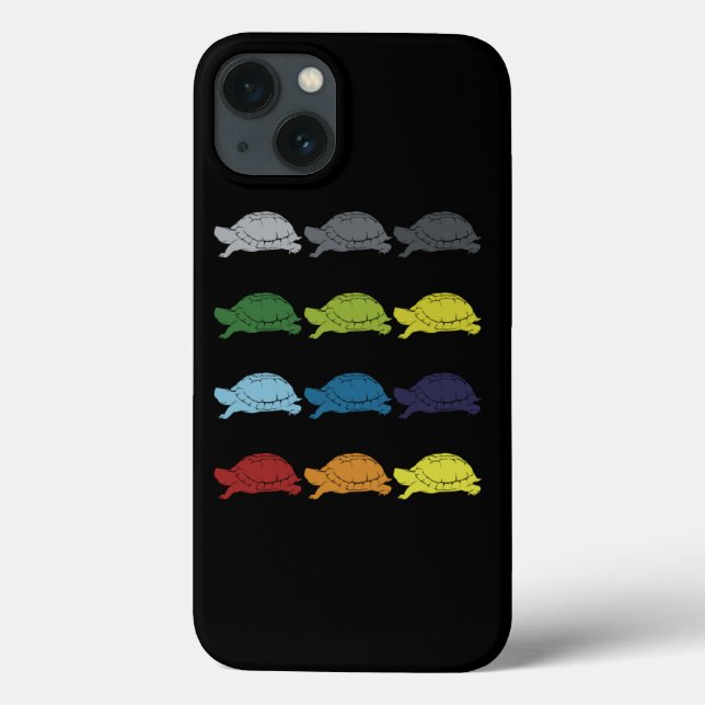 Neon Pop Art Retro Turtle Animal Gift Idea (Verso)