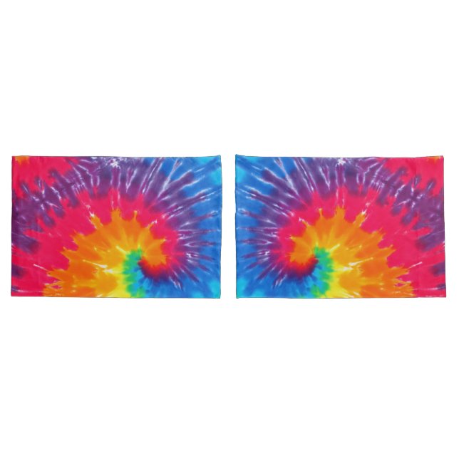 Neon Rainbow Retro Tie Dye Design (Verso - conjunto)