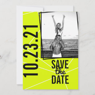 Neon Save Date (Salvar data) - Divertido e Convite