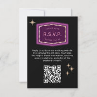 Neon Sign Vegas Weding QR code Online RSVP